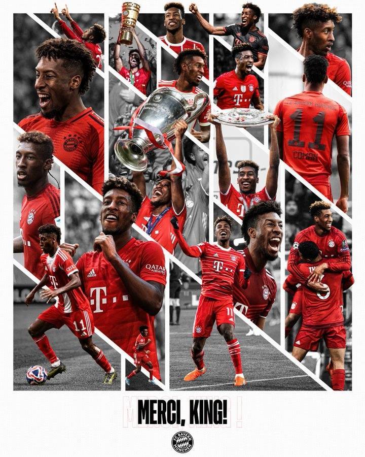 拜仁告别科曼：已是俱乐部传奇，永远是拜仁的一部分